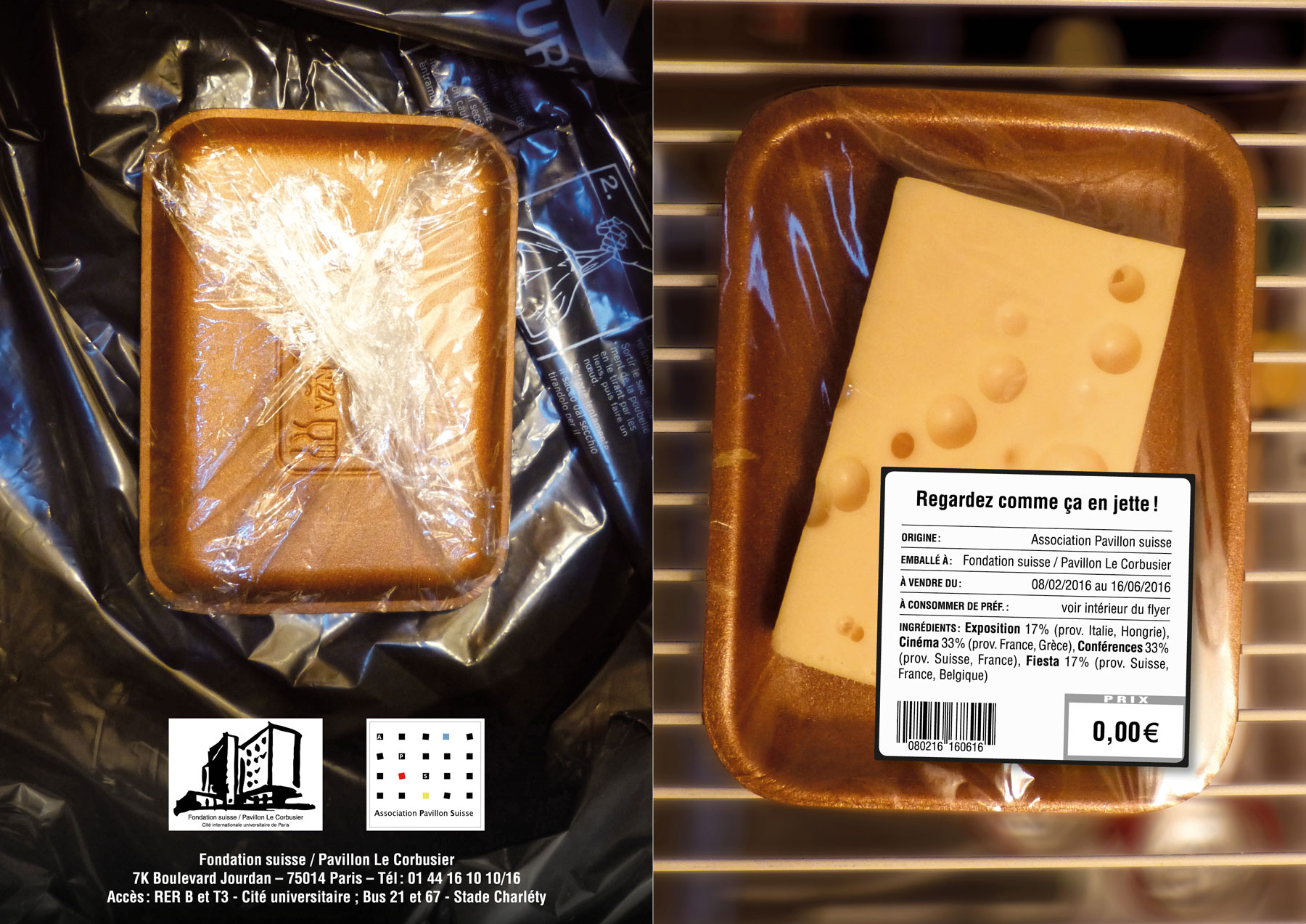 graphisme print: dépliant Association Pavillon Suisse