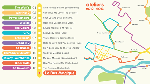 graphisme print: pochette CD Le Bus Magique