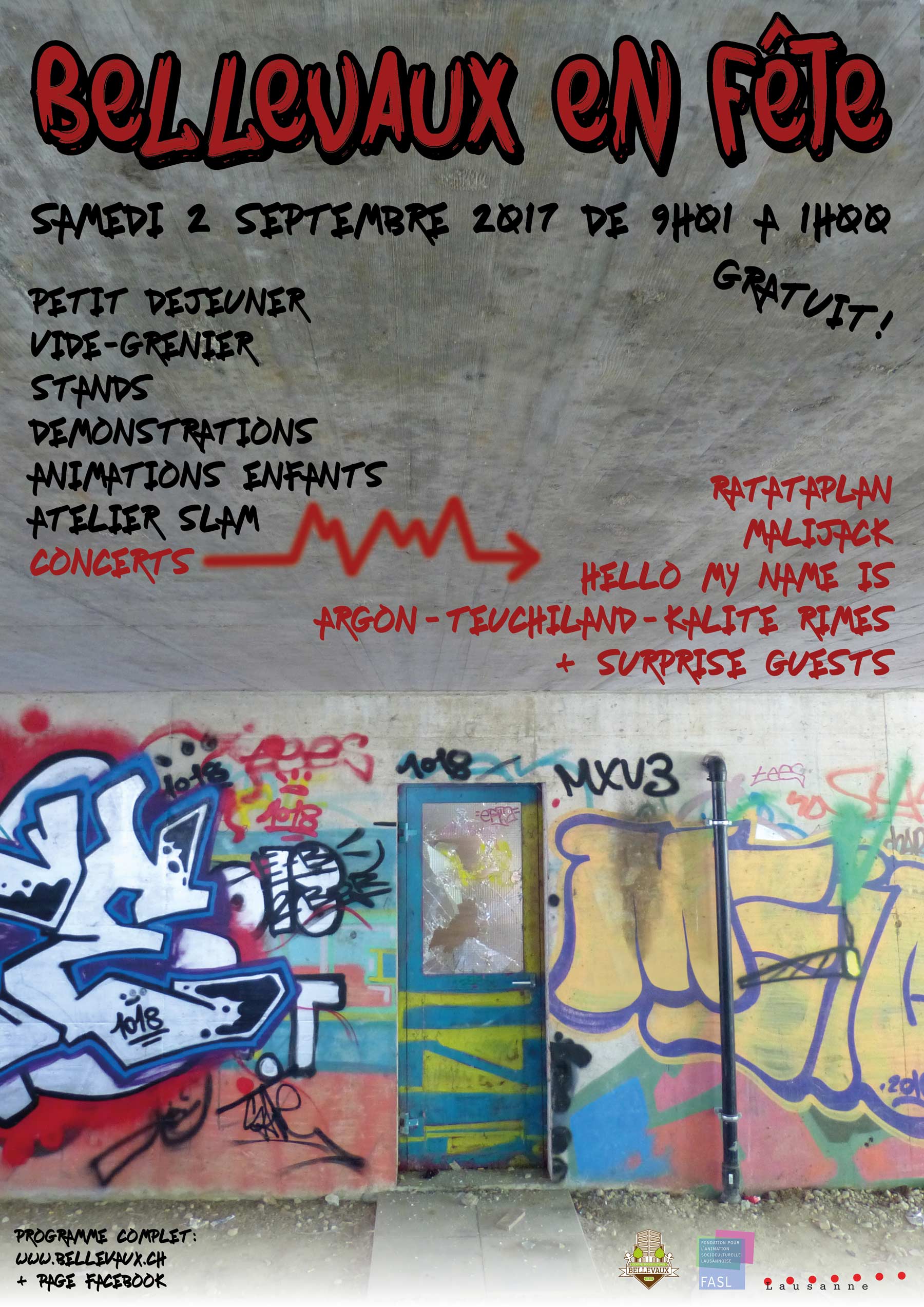 graphisme print: affiche Bellevaux en fête