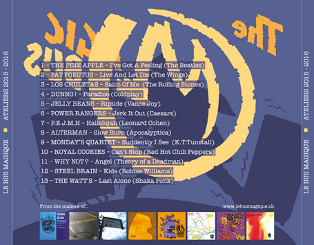 graphisme print: habillage CD : livret 4 pages, label et dos