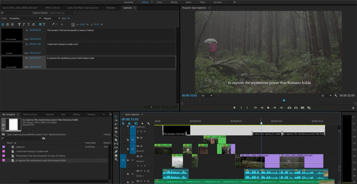 motion design: sous-titrage
